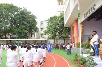Ram Charan Celebrates Independence Day In Chirec School
